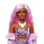 Barbie deluxe modelka - metalické šaty3