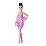 Barbie deluxe modelka - Růžový kostým s hvězdičkami1