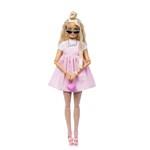 Barbie deluxe modelka - šaty s mašlí1
