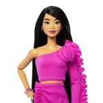Barbie deluxe modelka - šaty s růží3