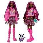 Barbie Extra #19 v pop punkovém oblečku + zvířátko PANDA HKP936