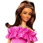 Barbie Fashionistas 217 Růžové šaty s volánky, Mattel HRH153