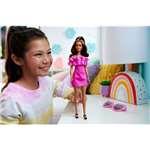 Barbie Fashionistas 217 Růžové šaty s volánky, Mattel HRH151