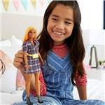  Barbie Model Sukienka w kratkę z żółtą nerką Lalka 161 GRB534