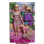 Bábika Barbie a pes s vozíkom HTK371