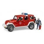 BRUDER 2528 Červený požární vůz Jeep Wrangler s figurkou hasiče4