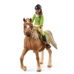 Schleich 42542 Černovláska Sarah s pohyblivými klouby na koni6