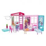 Domeček pro panenky Barbie s příslušenstvím a panenkou GWY842