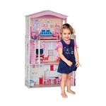 Dřevěný domeček s výtahem velký pro panenky 7ks nábytku barbie1