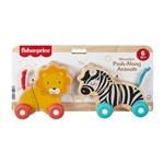 Fisher Price Dřevěná zvířátka POSTRKOVACÍ LEV A ZEBRA4