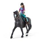 Schleich 42541 Hnědovláska Lisa s pohyblivými klouby na koni6