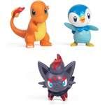 Jazwares – figurki Pokémonów, zestaw 6 sztuk: Pikachu, Brindibou, Charmander, Piplup, Zorua, Sacha4