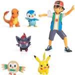 Jazwares – figurki Pokémonów, zestaw 6 sztuk: Pikachu, Brindibou, Charmander, Piplup, Zorua, Sacha2