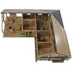 Kids Globe 610211 Stajnia dla koni drewniana 68x77x27 cm 1:244