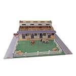 Kids Globe 610311 Farming Koňská stáj se 7 boxy a pastvinou 1:241