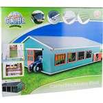 Kids Globe Farming drewniany dom dla krów z magazynem i pastwiskiem 1:323