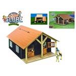 Kids Globe Farming stáj pro koně s dílnou dřevěná 51x405x275cm 1:241