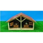 Kids Globe Farming stáj pro koně s dílnou dřevěná 51x405x275cm 1:243