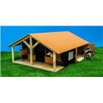 Kids Globe Farming stáj pro koně s dílnou dřevěná 51x405x275cm 1:245