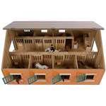 KIDS GLOBE Stáje pro koně 1:24 se 7 boxy DŘEVĚNÁ STAVEBNICE1