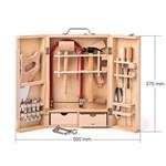 Narzędzia metalowe w drewnianej skrzynce - duże1