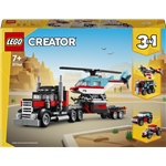 LEGO® Creator 3 v 1 31146 Náklaďák s plochou korbou a helikoptéra2