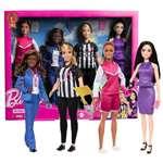 BARBIE ŚWIAT SPORTU ZESTAW 4 LALEK trener sędzia reporter menadżer1