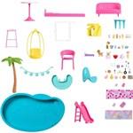 Mattel - Domek dla lalek Barbie Dreamhouse Pool Party z 3 piętrowymi zjeżdżalniami5