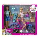 Mattel Sada Barbie Beach Bike modrá Skateboard doplňky1