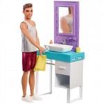 Mattel Barbie - Ken a koupelnový set umyvadla s doplňky2
