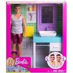 Mattel Barbie - Ken a koupelnový set umyvadla s doplňky1