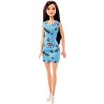 Mattel Barbie Happy Modern Dresses - Niebieska sukienka z lalką brunetką1