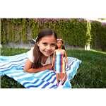 Bábika Mattel Barbie Malibu k 50. výročiu v dúhových pruhovaných šatách (GRB38)5