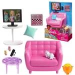 Mattel Barbie Set doplňků Obývací pokoj s koťátkem2