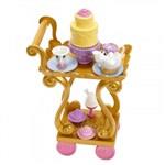 Disney panenka Princezny Mattel Bella a kočárek s odpoledním čajovým stolkem 29 cm3