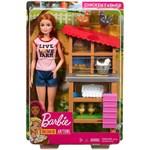 Mattle Barbie povolání - set Farmářky se slepicemi kuřátky a doplňky1