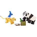 Minecraft Comic Maker Jungle Dwellers Action Figure 2-Pack [Panda & Leopard with Parrot]2