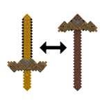 Minecraft Transformujący miecz / kilof Minecraft JKC153