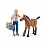 Schleich 42486 Návštěva lékaře u klisny a hříběte1