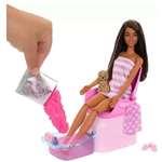PANENKA 29 Cm Barbie Mani-Pedi SPA Salon Manikúra Pedikúra Pejsek Příslušenství 3+3