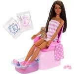 PANENKA 29 Cm Barbie Mani-Pedi SPA Salon Manikúra Pedikúra Pejsek Příslušenství 3+4