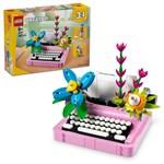 Písací stroj s kvetmi1