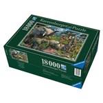 Puzzle RAVENSBURGER 18000 dílků - D.Penfound Zvířata u zdroje vody1