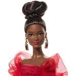 Sběratelská Barbie Signature 80. výročí v brokátových šatech JBJ186