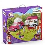 Schleich 42535 Dobrodružné auto s prívesom a koňom1