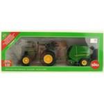 SIKU Farmer - Traktor John Deere + balíkovačka 1:324