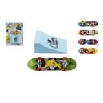 Skateboard prstový s rampou plast 10cm asst mix barev na kartě1