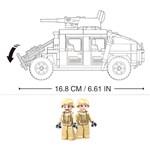 Sluban Army Model Bricks M38-B0837 Hummer bojový off road2