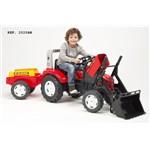 Traktor šlapací Lander 240X s přední lžící  a valníkem červe4