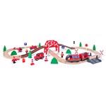 Tor kolejowy z lokomotywą elektryczną i strażakami, 60 szt.1